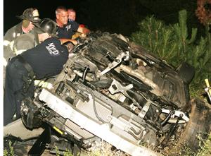 Two hospitalized after Floyd Bennett crash