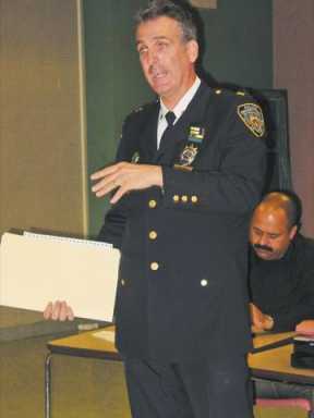 94th Precinct cops address grand larcenies, homelessness