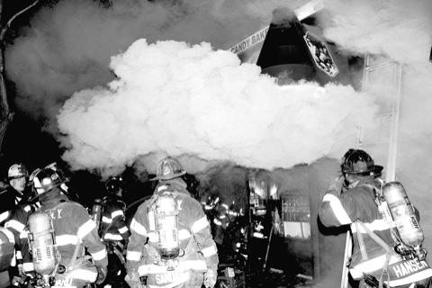 Grocery catches fire