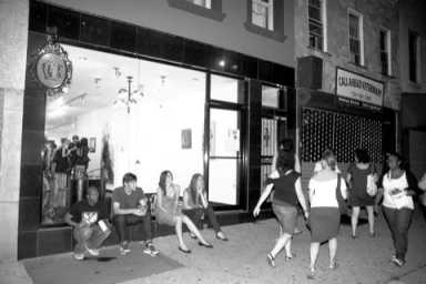 Strolling and admiring art