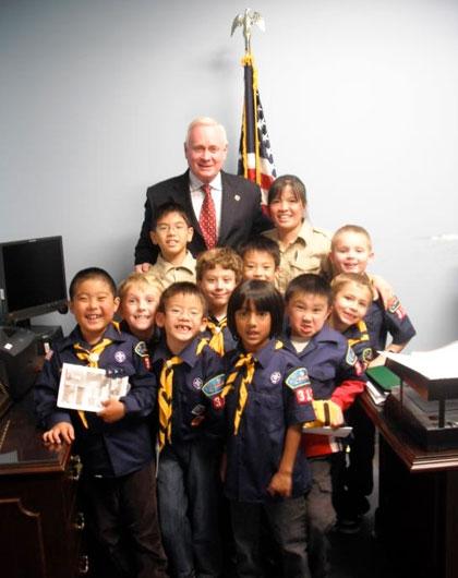 Senator Golden Visits Cubscouts pack 313