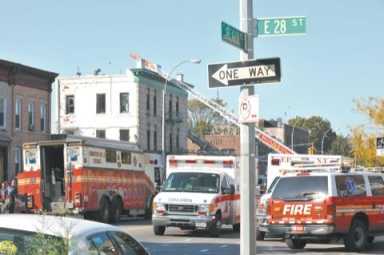 Fire erupts inside Rogers Avenue apartment house
