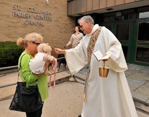 St. Columba Church blesses a very furry flock
