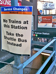 Another F’ing lie! Shuttle buses return on closed F line this weekend