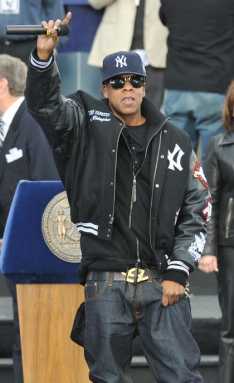 Winners: Jay-Z helps cheer Yankees