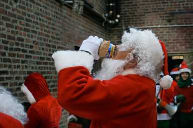 St. Nick — hittin’ the sauce!