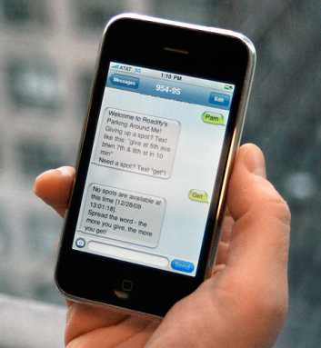 Slopers are now texting each other to find parking spaces