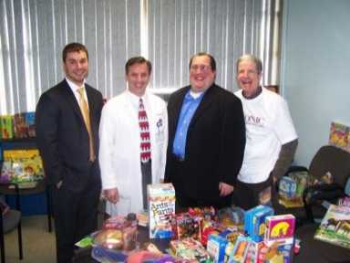 Hospitalized children receive toys for the holidays