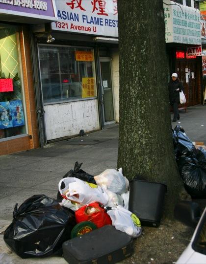 Avenue U garbage piles up