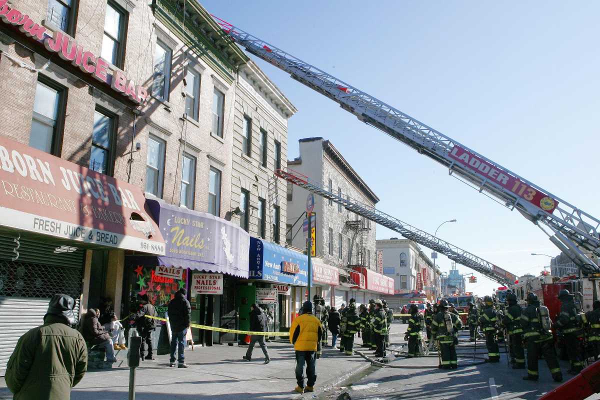 Salon sizzle: Fire erupts above Flatbush nail shop