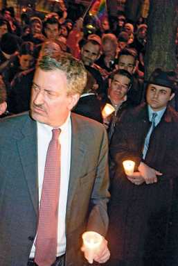 Rally against hate crime in Carroll Gardens