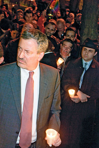 Rally against hate crime in Carroll Gardens
