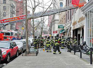 A ‘Spirited’ blaze on Montague Street this morning