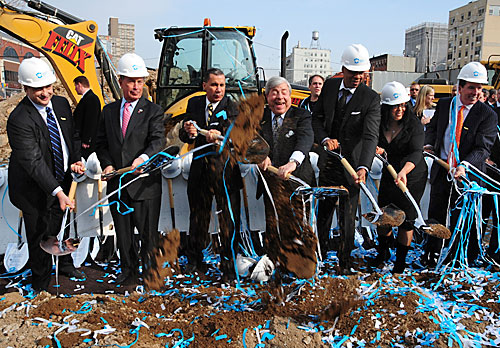 Ratner breaks ground! Jay-Z celebrates! Others protest!