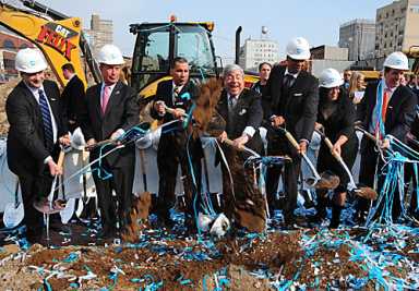 Ratner breaks ground! Jay-Z celebrates! Others protest!