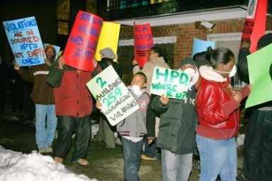Tenants Stage Protest Outside Landlord’s Home