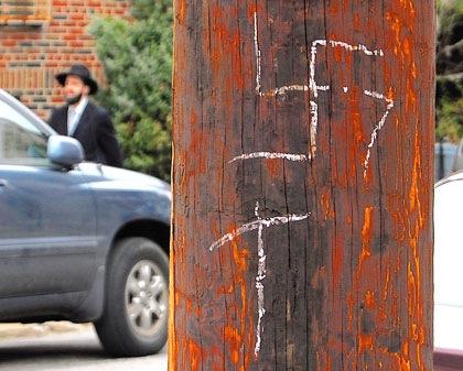 Swastikas pop up in Midwood