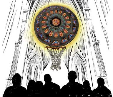 Our illustrator imagines Ratner’s ‘meditation room’