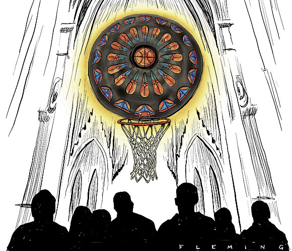 Our illustrator imagines Ratner’s ‘meditation room’