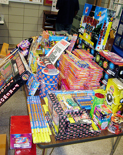 Big (well, sort of big) fireworks bust for 76th Precinct