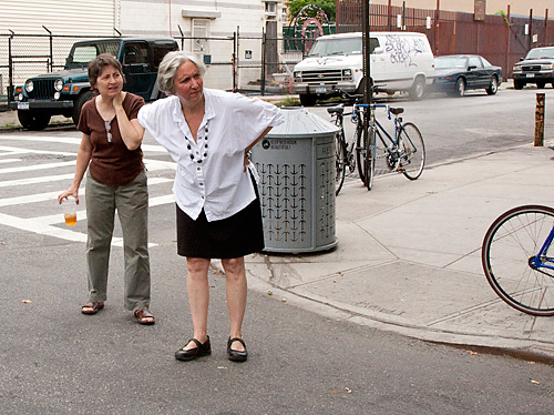 Lookout, lady! Van Brunt is hard to cross