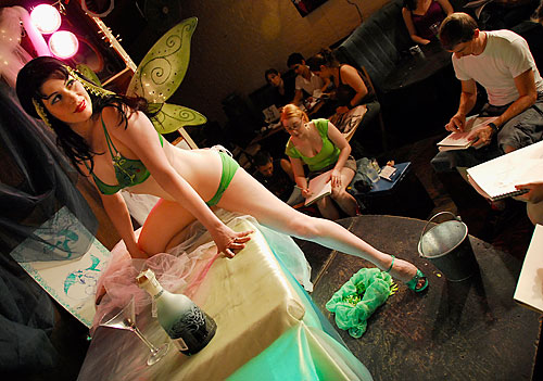 Warhol comes alive at Dr. Sketchy’s ‘anti-art school’ class
