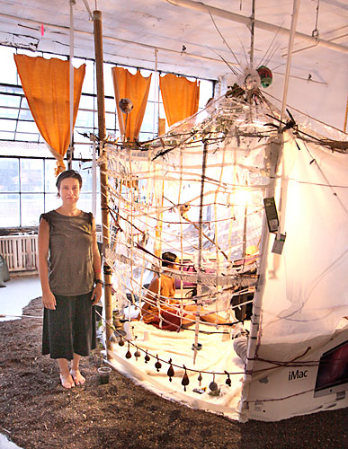 ‘Room’ service! Artist lets you stay in her teepee built from trash