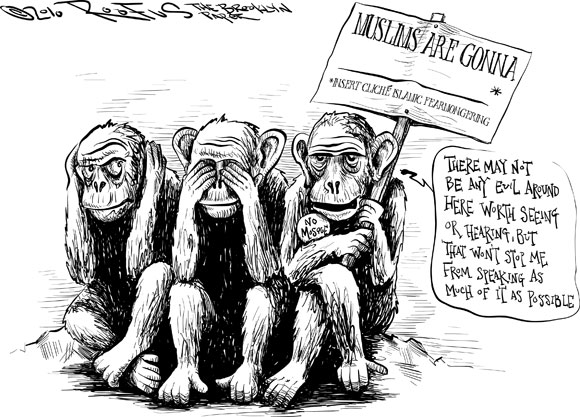 Roofus: Making monkeys out of mosque opponents