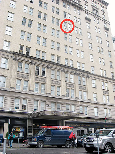 Death plunge at the St. George Hotel