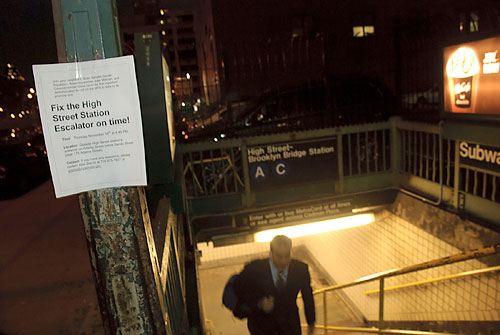 ‘High’ anxiety as MTA takes months to fix station escalator