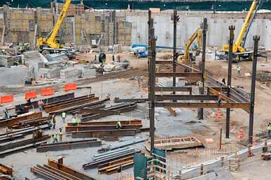 Ratner is finally a man of steel as first girders go up