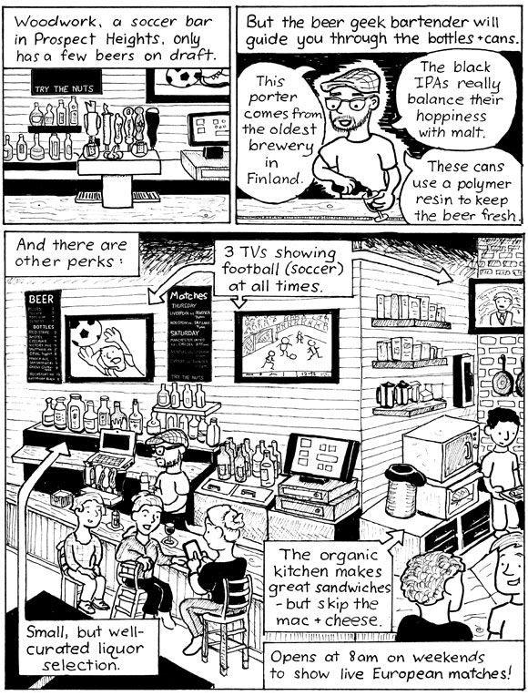 Our cartoonist says: Woodwork is a great place to watch the game