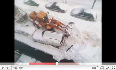 YouBoob! Sanit workers caught in ‘Net destroying Heights cars