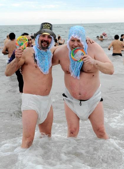 Brrr-ing in the New Year with a dip in the Atlantic