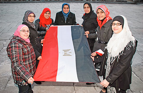 Marty’s flies the flag of solidarity for the people of Egypt