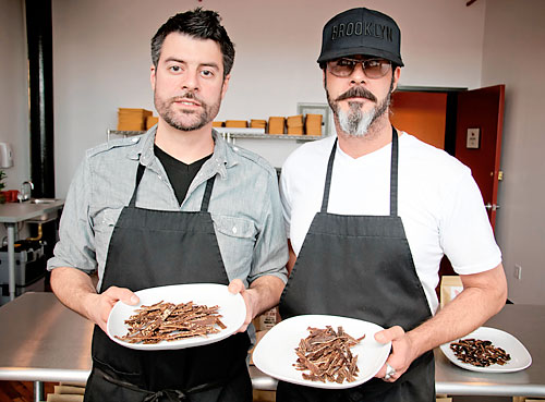 Jerky boys! These guys are making dried beef like it oughta be