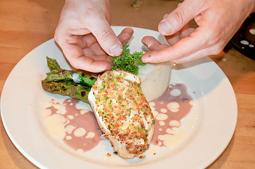 Our chef offers toothfish for two