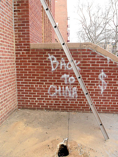 Racist graffiti mars church