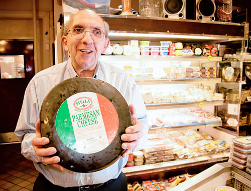 Is that a big cheese — or is Charlie Sahadi just happy to see you?