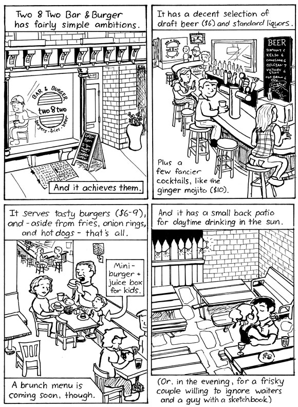 A Cobble Hill bar with a good burger