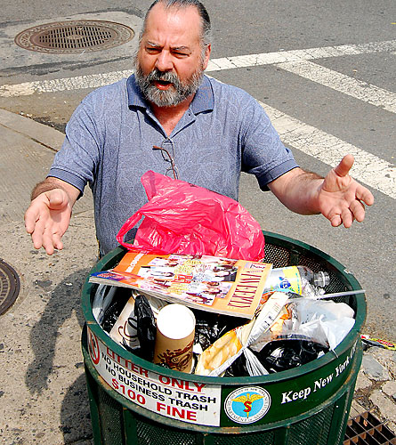 Trash can shuffle: Golden rules as city puts garbage pails back on Fourth