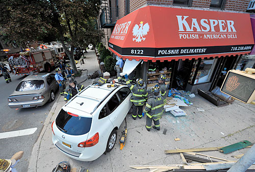 Deli take out! Car smashes into Third Avenue sandwich shop