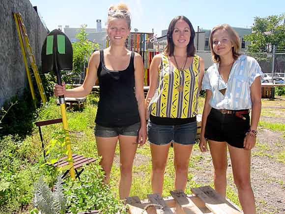 These women are making a green point