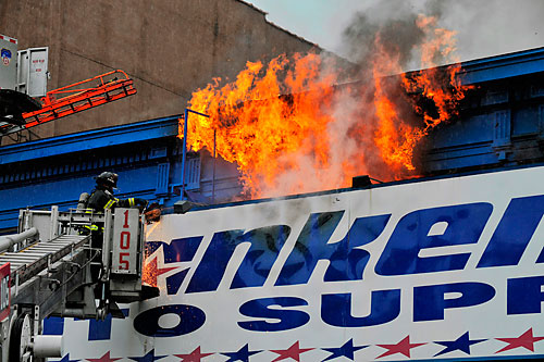 Massive fire on Fourth Ave.