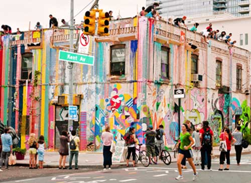 Painting the town! Artists cover Monster Island in farewell statement