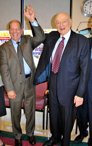 Ed Koch joins Bob Turner on the campaign trail