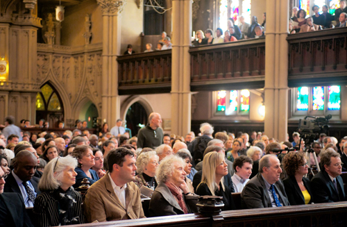 Packed memorial for St. Ann’s School founding headmaster Stanley Bosworth