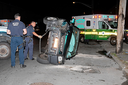 Party pooper: Motorist ruins SUV; misses birthday party