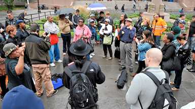 Occupy Wall Street movement hits Brooklyn — and nine are arrested