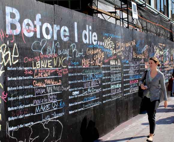 Art project at Shake Shack site lets you consider life before death